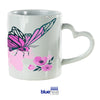 Taza de cerámica Blanca Con asa de corazón 11 oz Blue Heat