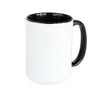Taza de cerámica 11oz Con cuchara Interior blanco (Caja de 36)