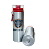 Botella de aluminio 750ml Plata tapa de rosca rojo (Caja de 30)