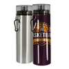 Botella de aluminio 750ml Plata tapa de rosca negro (Caja de 30)